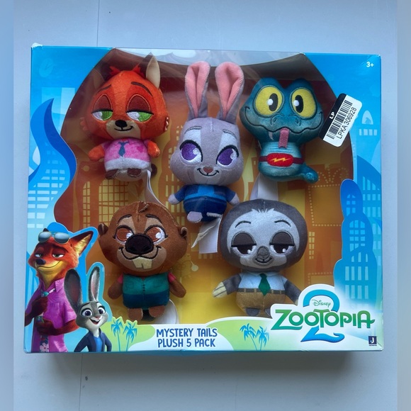 Disney Other - Disney’s Zootopia 2 3 inch Mystery Tails 5-Pack Mini Plush - Toys for Kids